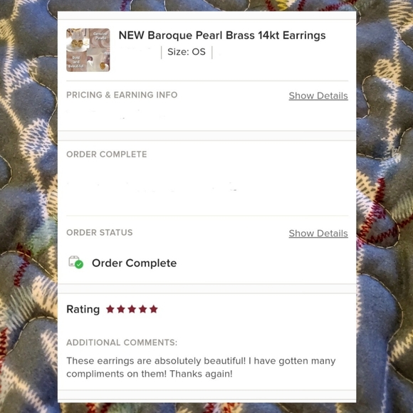 NEW Genuine Pearl Gold Boho Earrings - Picture 11 of 11